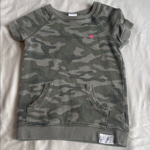 Carter's Camo Short Sleeve Sweatshirt with Pink Accent
